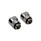 Corsair Hydro X Series Adapter 90 Grad G1/4 Zoll AG auf G1/4 Zoll IG - 2er Pack, drehbar, chrome sil