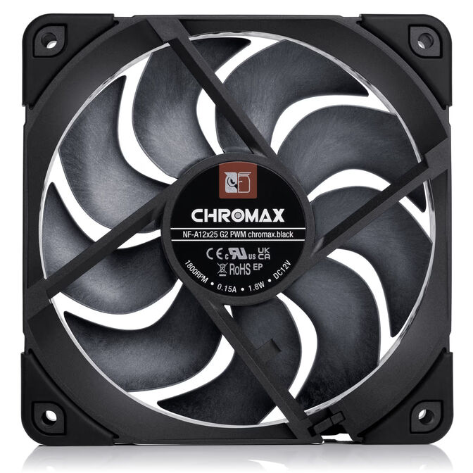 NOCTUA NF-A12x25 G2 PWM-L&uuml;fter - 120mm, chromax/black image number 3