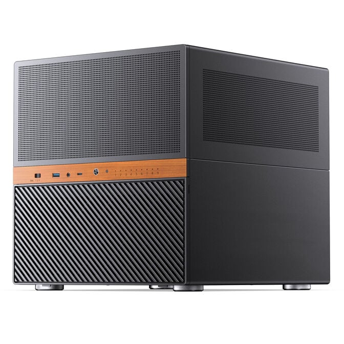 Jonsbo N6 NAS Case, Cube Case, mATX, Steel/Mesh - Black image number 0
