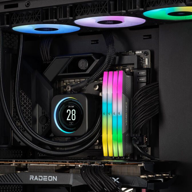 Corsair Vengeance RGB DDR5-6000 RAM, CL30, EXPO - 64 GB Dual-Kit, gray image number 7