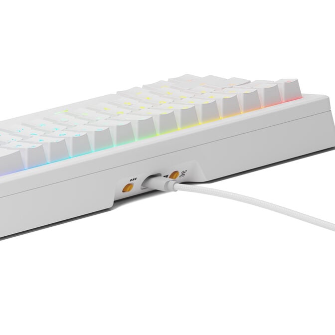 Glorious GMMK 3 65 % Custom Gaming-Tastatur - Pre-Built, ANSI (US), Fox Switches, wei&szlig; image number 3