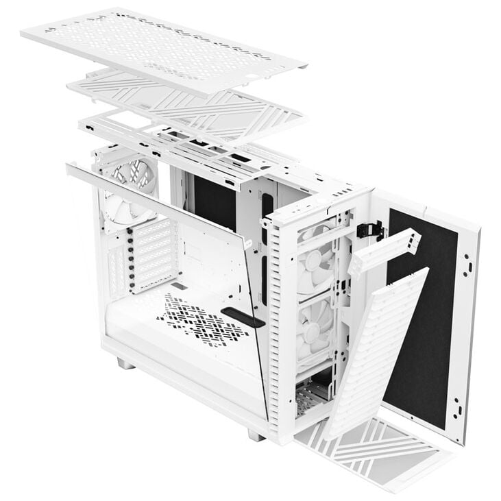 Fractal Design Define 7 White TG Midi-Tower - Tempered Glass, gedämmt, weiß image number 1