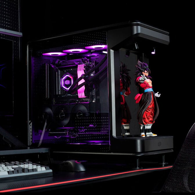 Cooler Master MASTERFRAME 360 STAGE MIRROR PC-Geh&auml;use, Open-Frame, ATX, Tempered Glass - schwarz image number 3