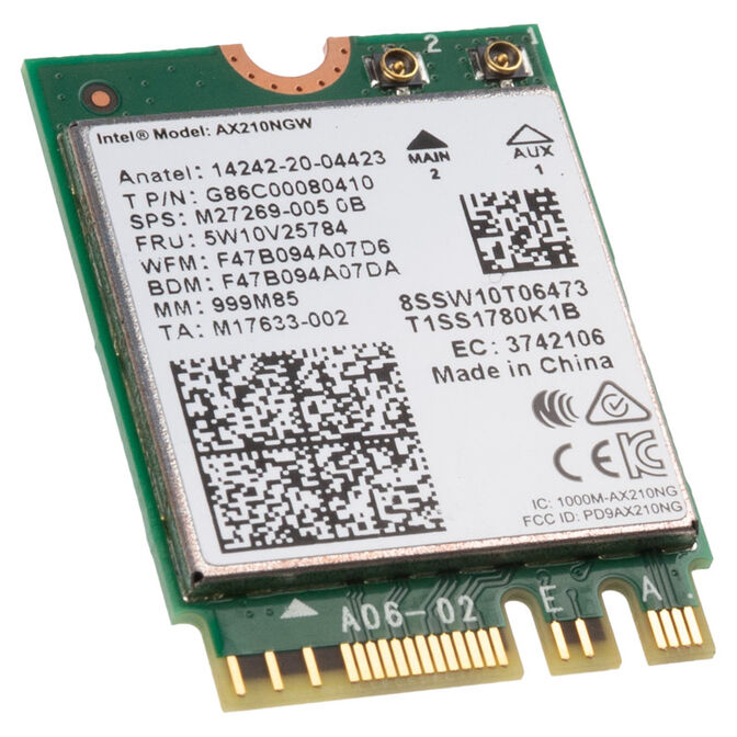 Intel Wi-Fi 6E AX210, WLAN + Bluetooth 5.2 Adapter - M.2/A-E-Key image number 0