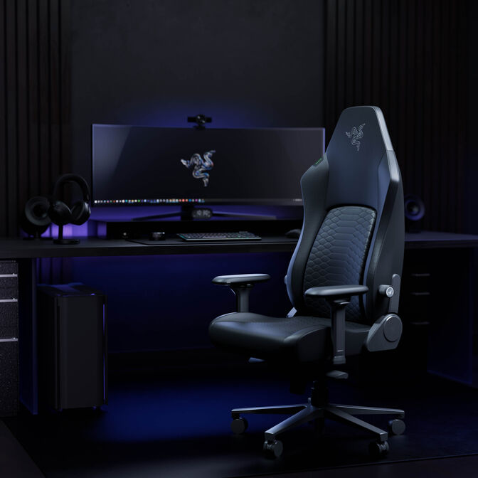 Razer Iskur V2 NewGen Gaming-Stuhl, ergonomisches Design, HyperFlex-Lordosenst&uuml;tze, 4D-Armlehnen - schwarz image number 6