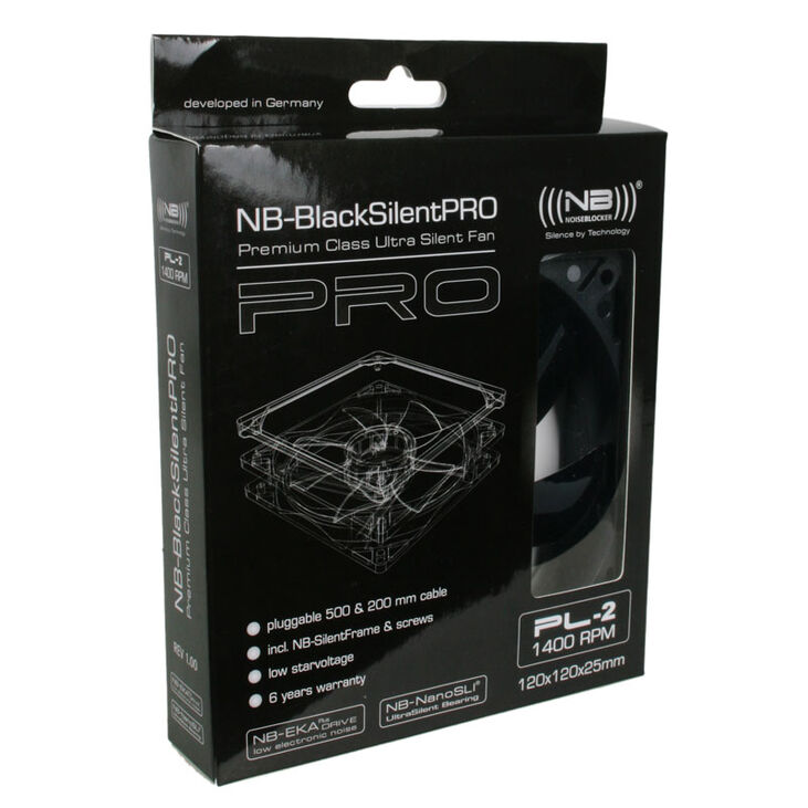 Noiseblocker BlackSilent Pro Fan PL2 - 120mm, 3 pieces image number 4