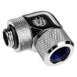 Bitspower Advanced Adapter 90 Degree G1/4 Inch Male to 14mm OD Hardtube - Rotatable, Silver image number null
