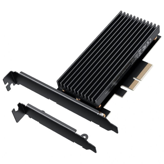 Gray PCIe card for M.2 NVMe SSD to PCIe 4.0 x4 image number 0