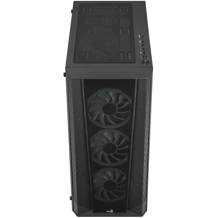 Aerocool Prism FRGB Mid Tower, ATX, Tempered Glass - Black image number 3