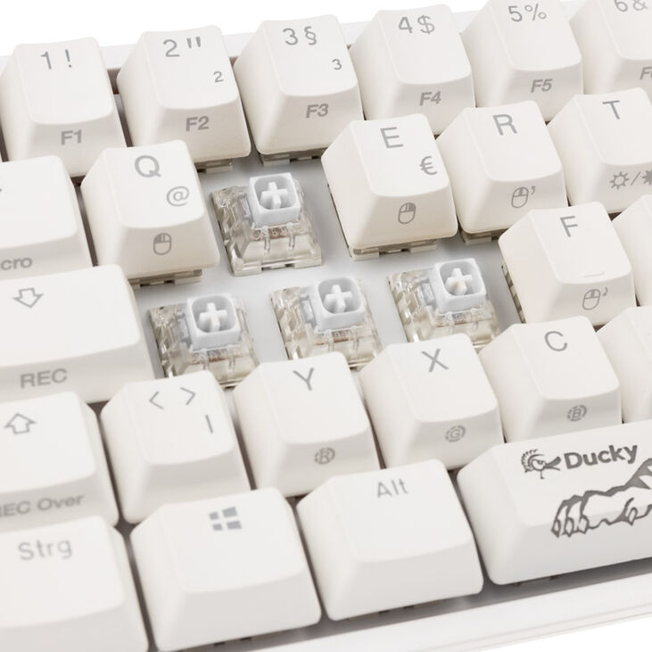 Ducky One 2 Pro Mini White Edition Gaming Tastatur, RGB LED - Kailh White image number 7