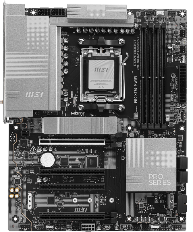 MSI Pro X870-P WiFi Mainboard, Sockel AM5, AMD X870, ATX, DDR5 image number 1