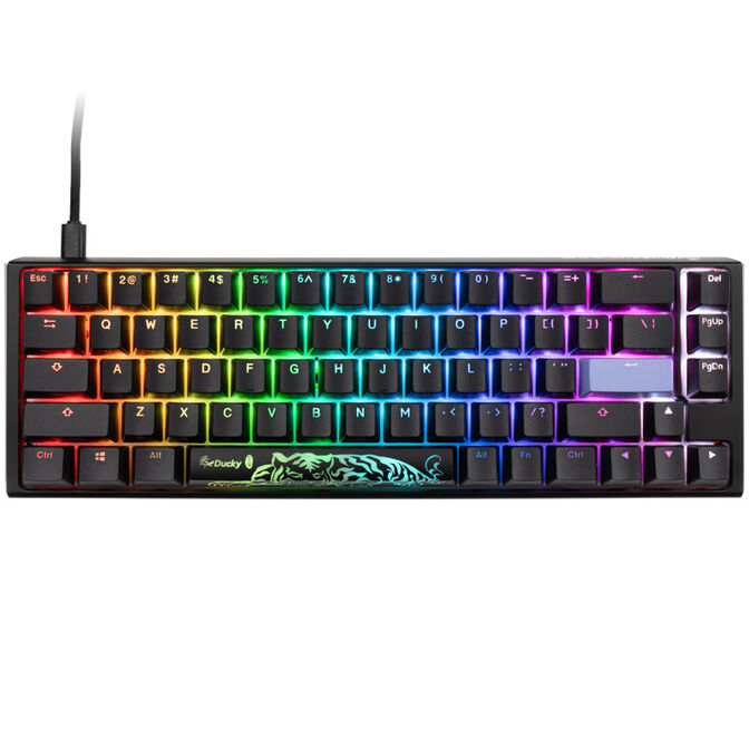 Ducky One 3 Classic Black/White SF Gaming Keyboard, RGB LED - MX-Silent-Red (US) image number 1