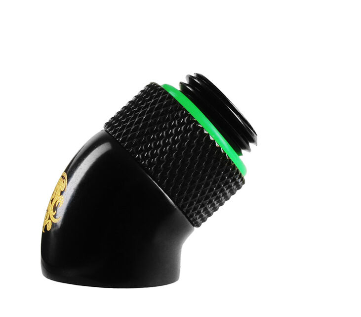 Bitspower Adapter 45 Grad G1/4 Zoll AG auf G1/4 Zoll IG - drehbar, schwarz matt image number 1