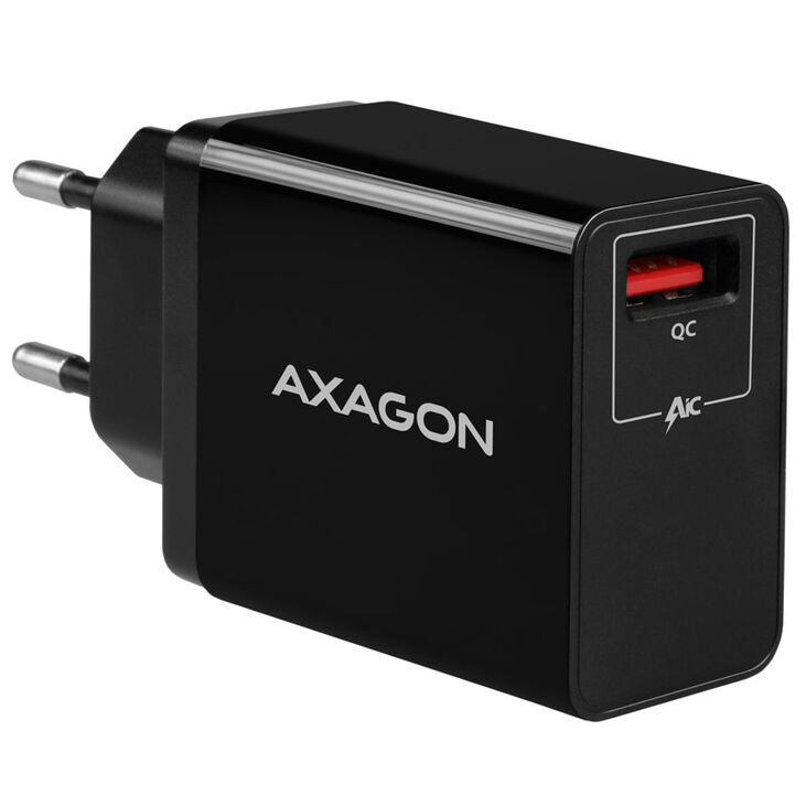 AXAGON ACU-QC19 Ladegerät, 1x USB-A, QC3.0/AFC/FCP/Smart 5V / 1,3A, 19W - schwarz image number 2