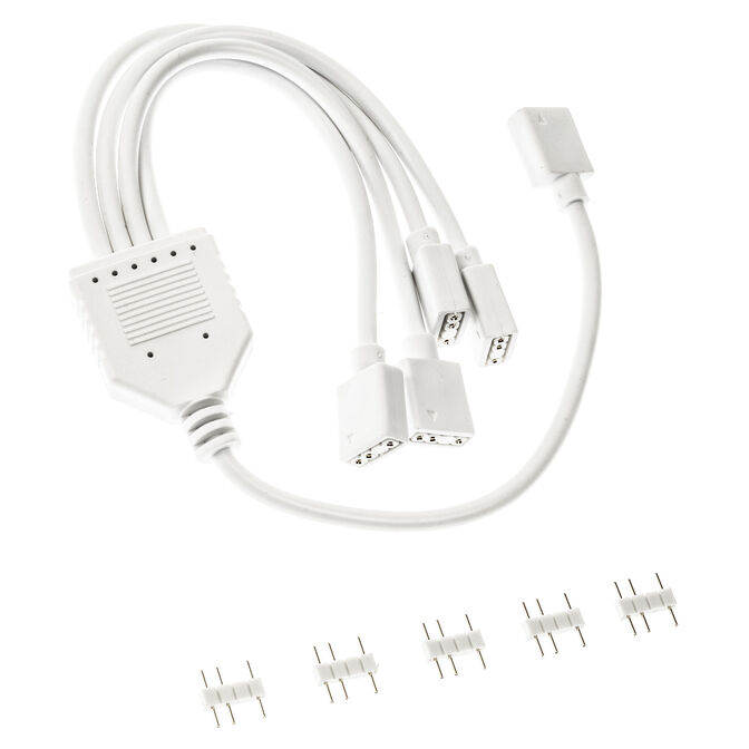Kolink ARGB 1-4 splitter cable - 30cm, white image number 1