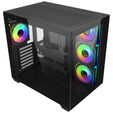 Cooler Master Elite 681 PC Case, Mid-Tower, ATX, Tempered Glass, RGB - including 4x 120mm ARGB Fans, Black image number null