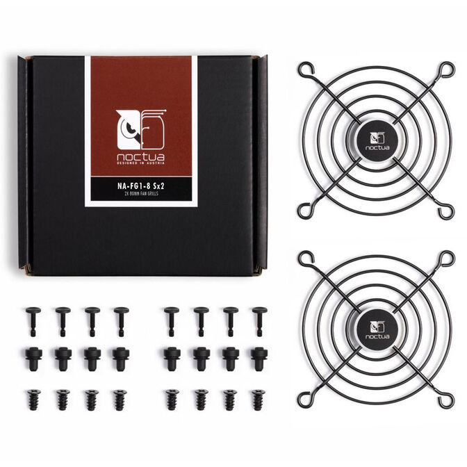 Noctua NA-FG1-8 Sx2 L&uuml;ftergitter, 80 mm - schwarz image number 0