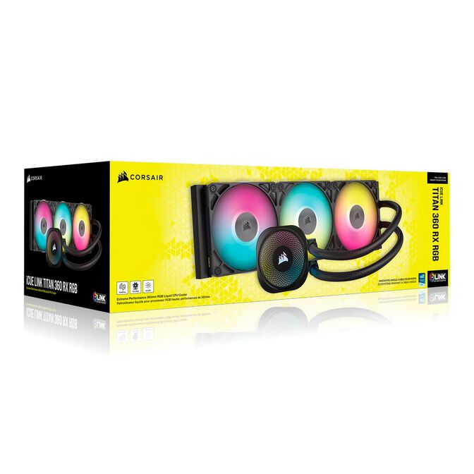 Corsair iCUE LINK Titan 360 RX RGB Complete Water Cooling - 360 mm, black image number 8