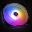 Bitspower Notos RGB PWM Fan, 120mm - white, 3-pack image number null