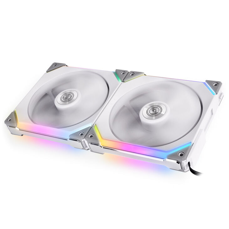 Lian Li UNI FAN SL140 ARGB PWM Lüfter, 2er Pack inkl. Controller - 140mm, weiß image number 0