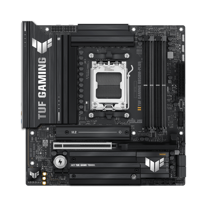 ASUS TUF Gaming B850M-Plus motherboard, Socket AM5, AMD B850, Micro-ATX, DDR5 image number 1
