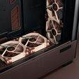 Antec Flux Pro Noctua Edition PC Case, Mid-Tower, E-ATX, Tempered Glass - Brown/Black image number null