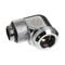 Bitspower Multi-Link Adapter Anschluss 90 Grad G1/4 Zoll AG auf 12mm AD Hardtube - drehbar, silber