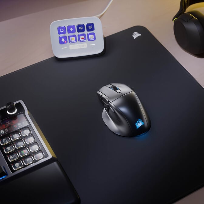 Corsair Nightsword v2 kabellose Gaming-Maus, optischer Sensor, 8.000Hz, RGB- schwarz image number 9