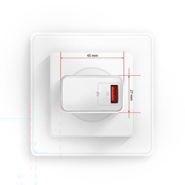 AXAGON ACU-QC19W Charger, 1x QC3.0/AFC/FCP/SMART, 19W - white image number 3