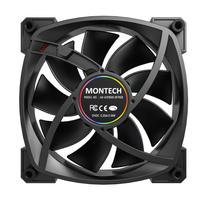 Montech AX120 PWM ARGB L&uuml;fter, 3er Pack, schwarz - 120mm image number 4