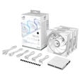 ASUS ROG Eurux GR120 ARGB PWM Fan - Reverse Blade, 3-Pack, white image number null
