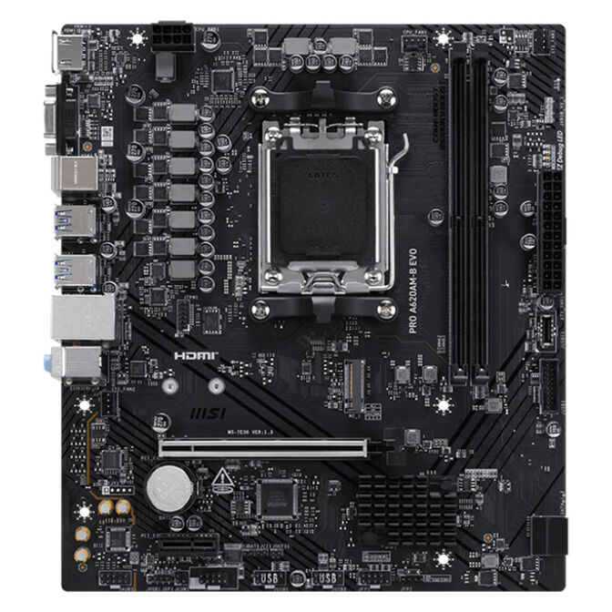 MSI PRO A620AM-B EVO Mainboard, Sockel AM5, AMD A620, mATX, DDR5 image number 2