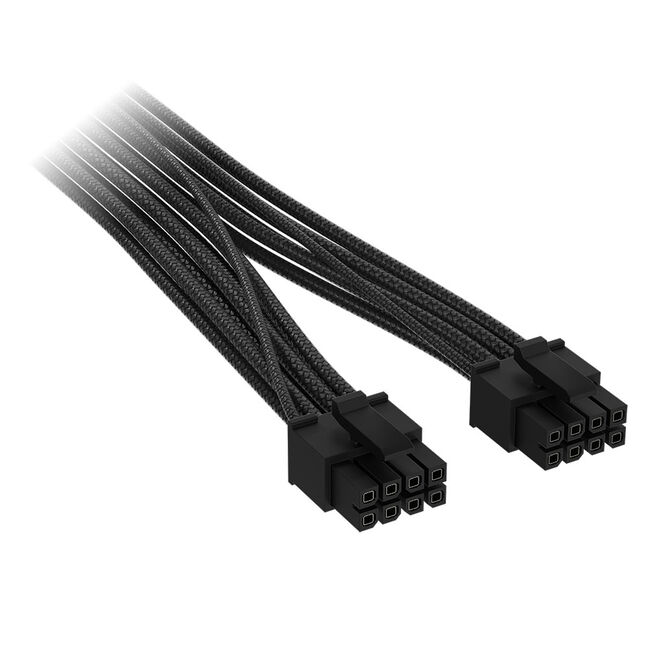 Corsair Premium Sleeved 2x 8-Pin zu 12V-2x6-Kabel, f&uuml;r Typ-5-Netzteil - schwarz image number 2