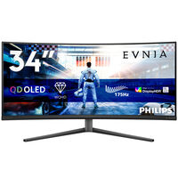 Philips Evnia 34M2C6500, 34-inch WQHD gaming monitor, 175Hz, QD OLED panel, AMD FreeSync Premium Pro