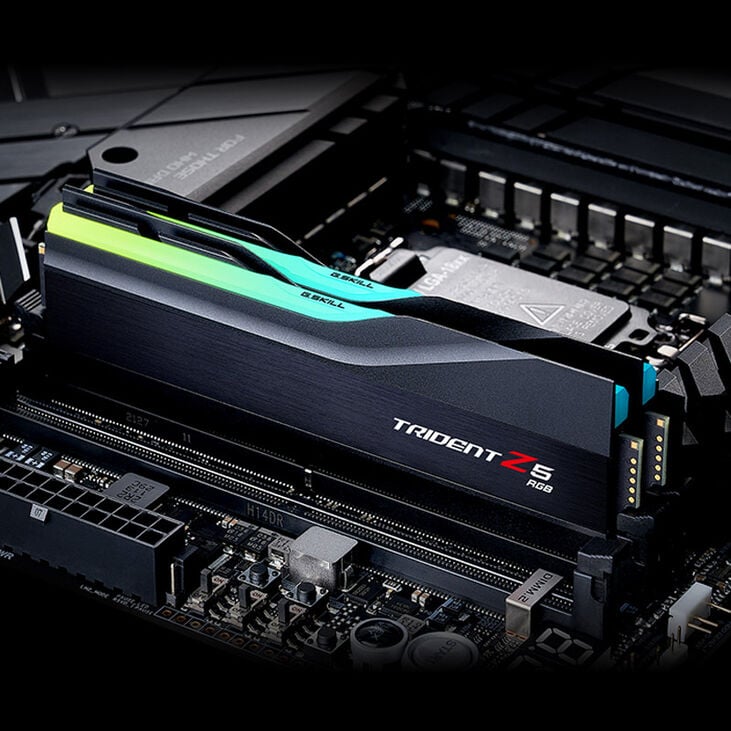 G.Skill Trident Z5 RGB DDR5-7200 RAM, CL34, XMP - 32 GB Dual-Kit, black image number 4