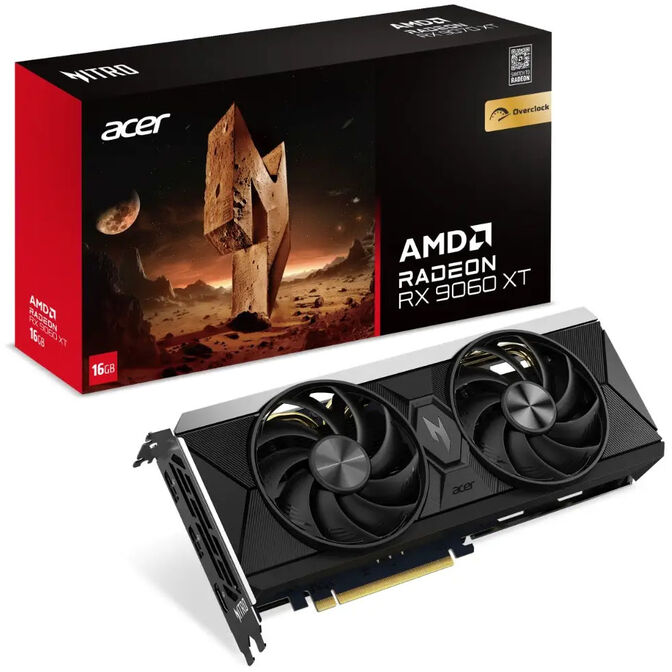Acer Nitro Radeon RX 9060 XT OC Grafikkarte, 16384 MB GDDR6 image number 0