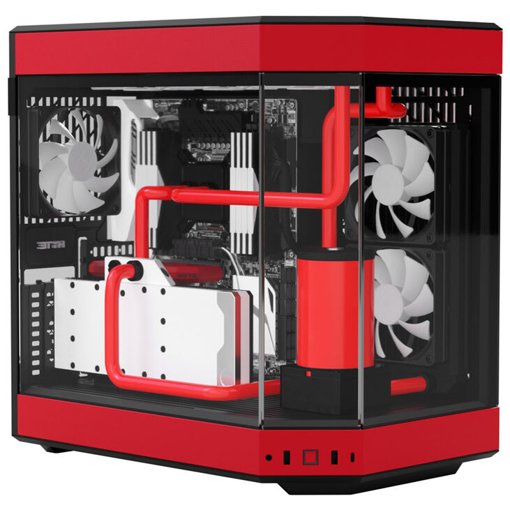 Hyte Y60 Midi Tower, Tempered Glass - schwarz/rot image number 1