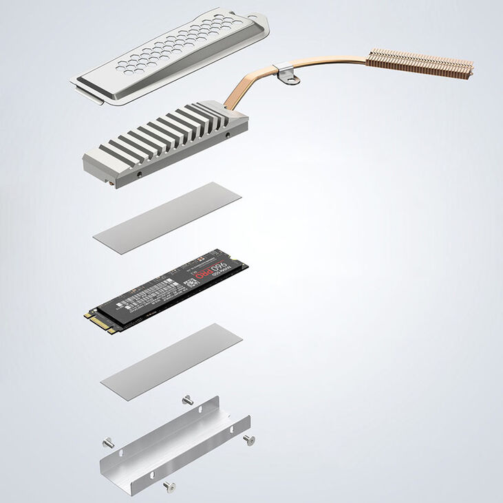 Graugear M.2 NVMe SSD Heatpipe Kühler mit Abdeckung für PlayStation 5 image number 1