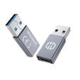 Grey USB adapter, USB-C to USB-A image number null