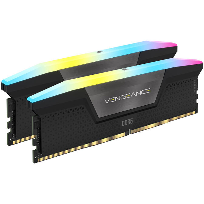 Corsair Vengeance RGB DDR5-6400 RAM, CL32, XMP - 64 GB Dual-Kit, black image number 0