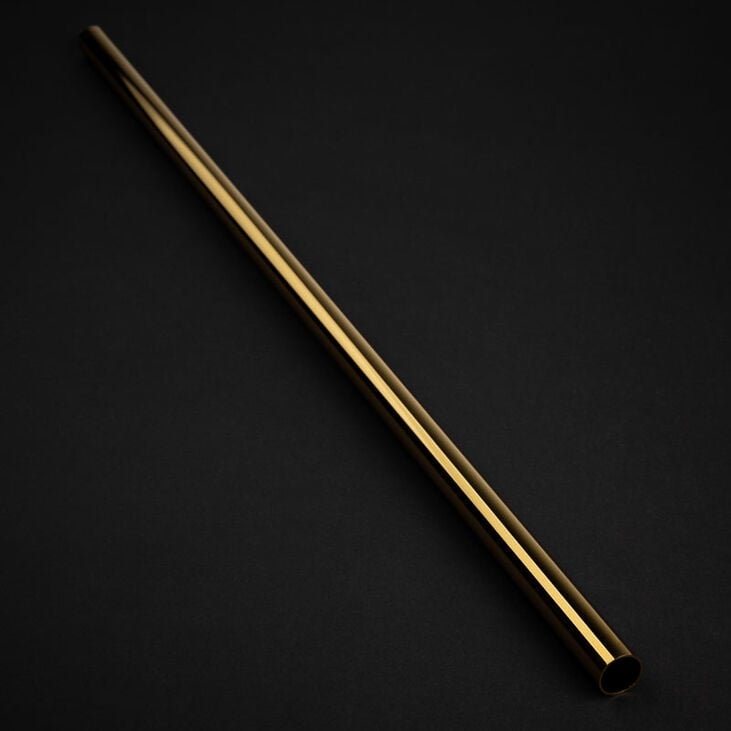 Bitspower None Chamfer Brass Hard Tubing 14mm AD, 500mm - gold image number 0