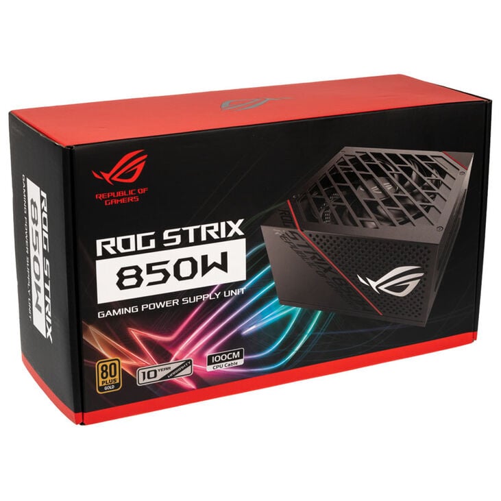 ASUS ROG Strix 850G 80 PLUS Gold Power Supply, modular - 850 Watt, black image number 6