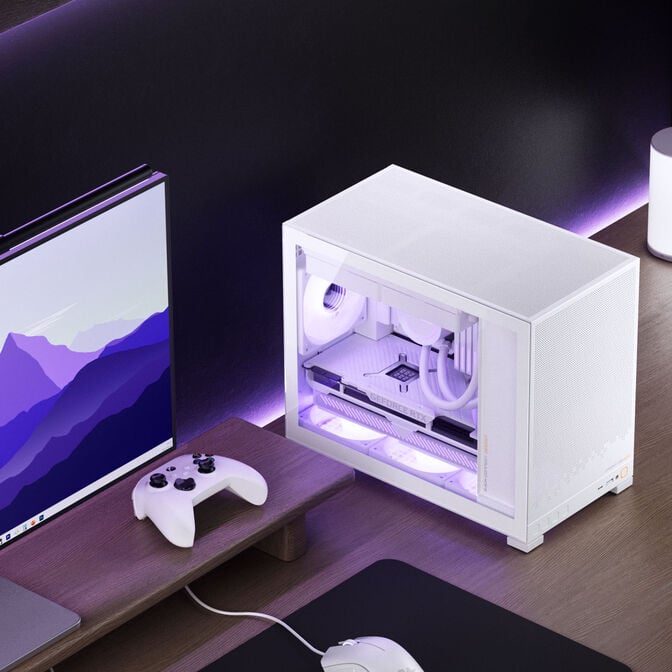 Jonsbo D32 STD White PC-Geh&auml;use, Mini-Geh&auml;use, mATX, Tempered Glass - wei&szlig; image number 17