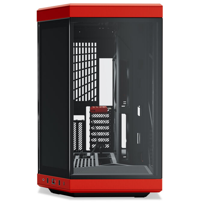 Hyte Y70 Touch Infinite PC Case, Mid Tower, ATX, Tempered Glass - Black Cherry image number 3