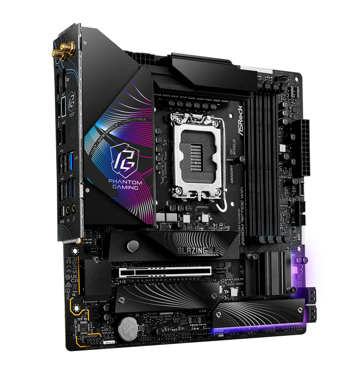 ASRock Z890M RIPTIDE WiFi motherboard, socket LGA 1851, Intel Z890, Micro-ATX, DDR5 image number 1
