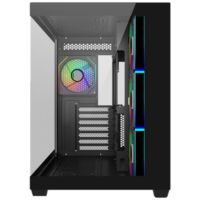 Cooler Master Elite 681 PC Case, Mid-Tower, ATX, Tempered Glass, RGB - including 4x 120mm ARGB Fans, Black image number 4