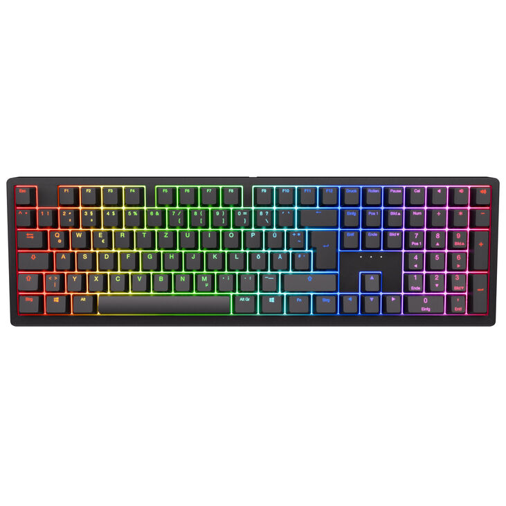 Ducky Zero 6108 Classic Black kabellose Gaming Tastatur, RGB - Cherry MX2A Blue, ISO (DE) image number 1