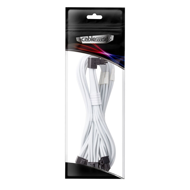 CableMod C-Series Pro Connection Cable - Variant A, 90°, 16-Pin to 3x 8-Pin PCIe, white image number 2