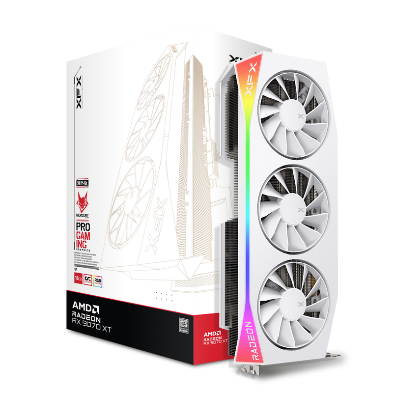 XFX Mercury Radeon RX 9070 XT OC White Gaming Edition RGB Grafikkarte, 16384 MB GDDR6 Image