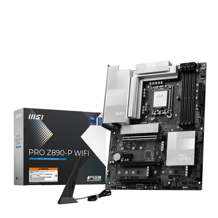 MSI PRO Z890-P WIFI motherboard, LGA 1851 socket, Intel Z890, ATX, DDR5 image number 0